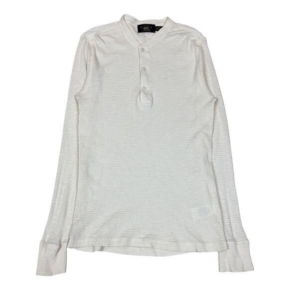 RRL Double RL Ralph Lauren Thermal Waffle Henley Shirt Small Quiet Luxury - Picture 1 of 9